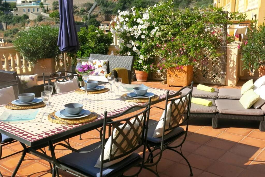 Apartamento En El Puerto De Soller Con Gran Terraza Privada Y Vistas Al Mar. Piscina Comunitaria. Localizado En Un Zona Tranquila Y Muy Soleada. Wifi Gratis Disponible. Parking. ภายนอก รูปภาพ