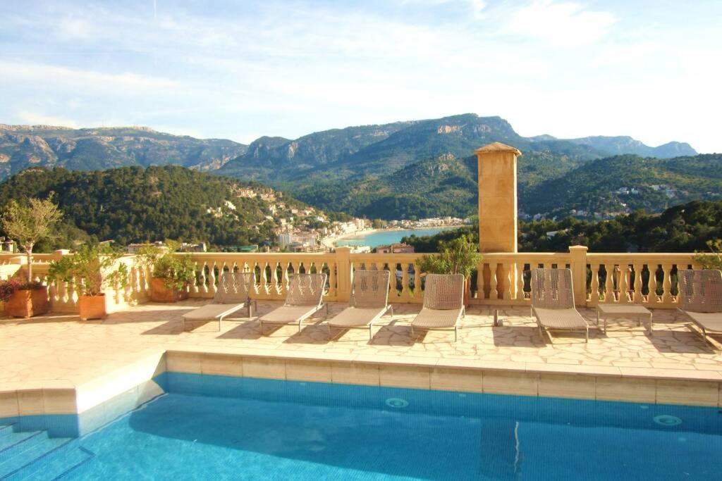 Apartamento En El Puerto De Soller Con Gran Terraza Privada Y Vistas Al Mar. Piscina Comunitaria. Localizado En Un Zona Tranquila Y Muy Soleada. Wifi Gratis Disponible. Parking. ภายนอก รูปภาพ