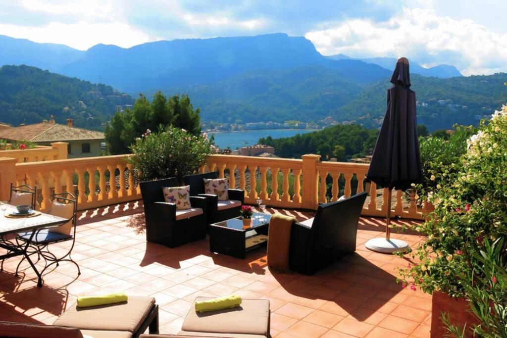 Apartamento En El Puerto De Soller Con Gran Terraza Privada Y Vistas Al Mar. Piscina Comunitaria. Localizado En Un Zona Tranquila Y Muy Soleada. Wifi Gratis Disponible. Parking. ภายนอก รูปภาพ